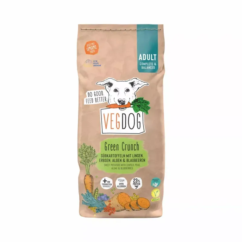 Vegdog Green Crunch | Adult | Vegan Dog Kibble | Grain-Free