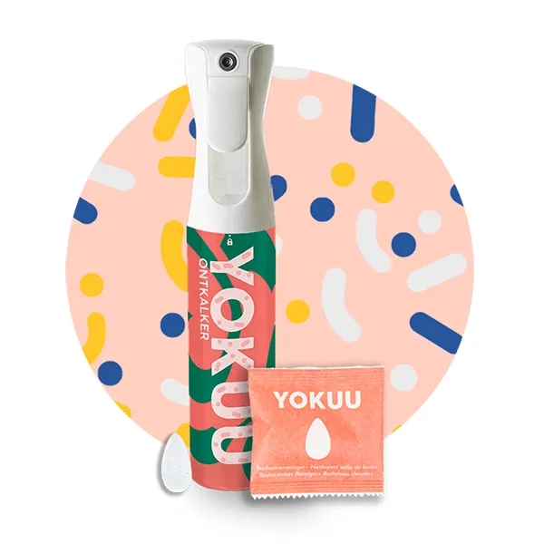 Yokuu - Badkamerreiniger Startkit: 1 herbruikbare spray en 1 parel