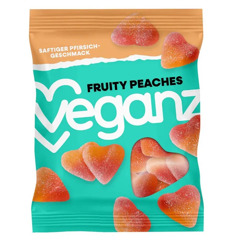 Veganz - Fruity Peaches - vegan zoete snoep, 100gr