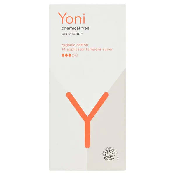 Yoni – Tampons van biologisch katoen met inbrenghuls, super – 14st/doos