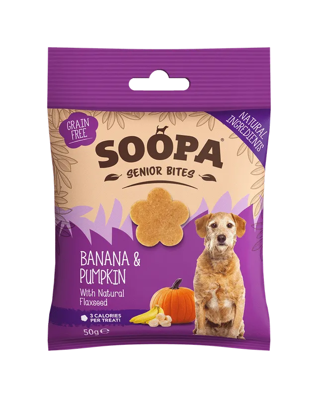Soopa Healthy Bites Banana & Pumpkin | Vegan Senior Snacks